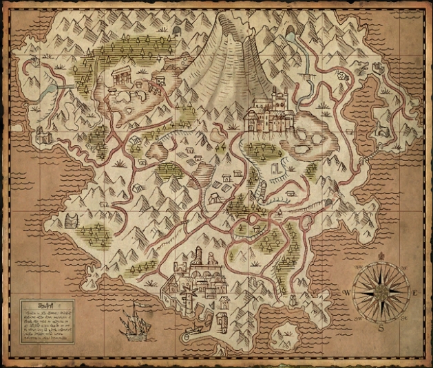 Vollständige Karte der Insel